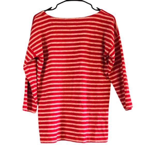 Madewell striped top three quarter sleeve size Small - Picture 2 of 4